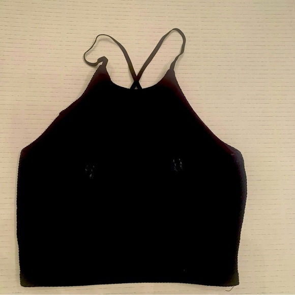 Dark blue cross crop  top size xs UK2LA - Picture 6 of 8